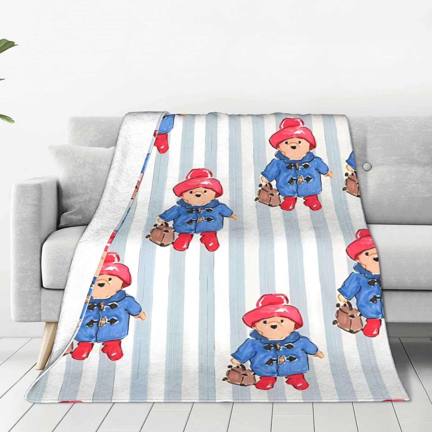 Urso Paddington (manta de pelúcia infantil, edredom de flanela, mantas para sala de estar, design macio e quente, colcha de qualidade, presente de aniversário