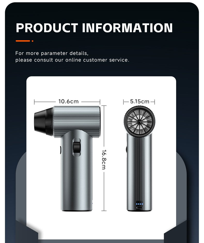 ADINKAM Upgraded Stepless High-Efficient Jet Fan Blower OEM-Style 500g Wind Pressure Super Power Car House PC Cleaning Tools