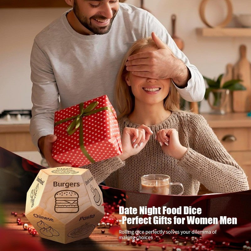 Dice for Her Him Couples Gift Ideas Food Decision Dice Games Christmas Birthday Valentines Day Gifts for Wife Husband
