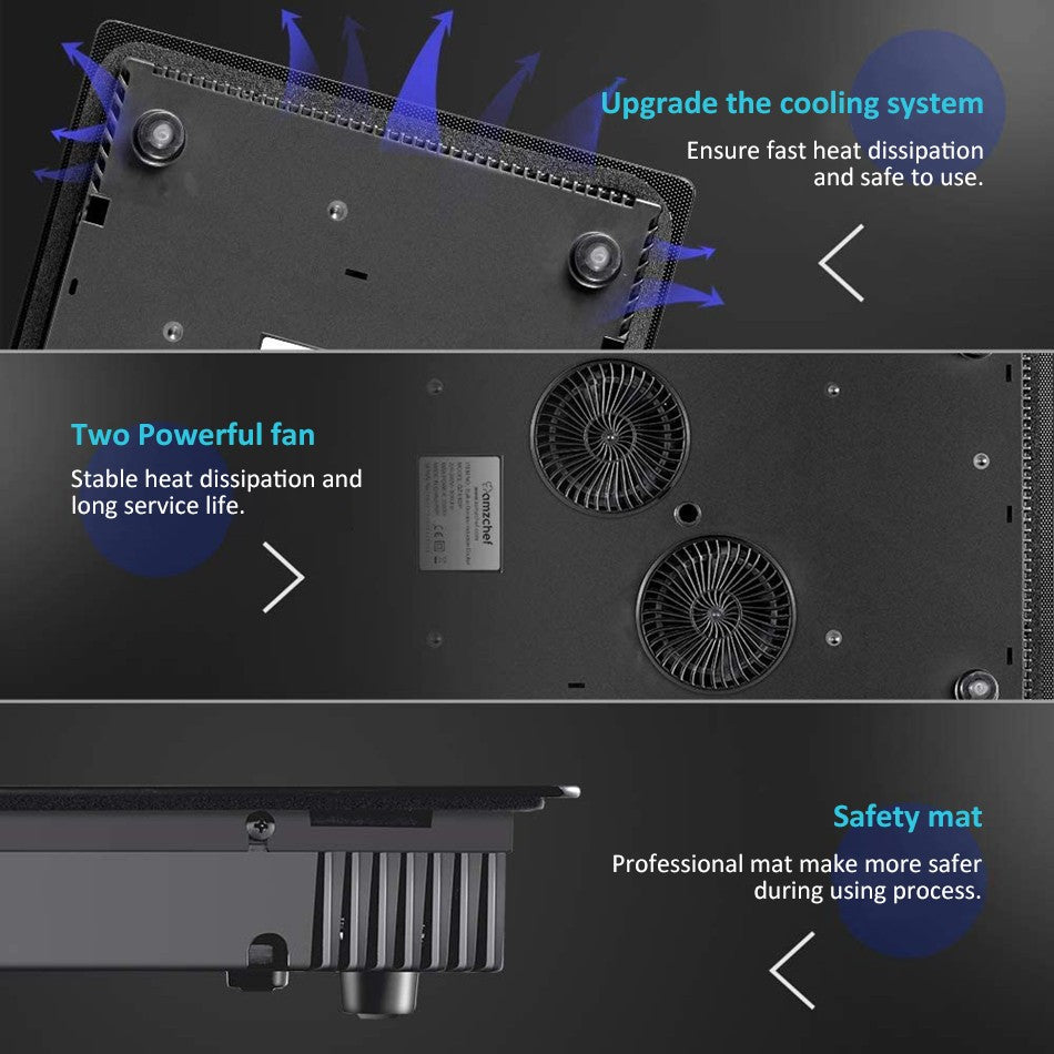 Commercial Built-In 2 Plates Electric Stove Induction Cooker Infrared Cooker Touch Screen Double Cooker Burner Induction Cooktop