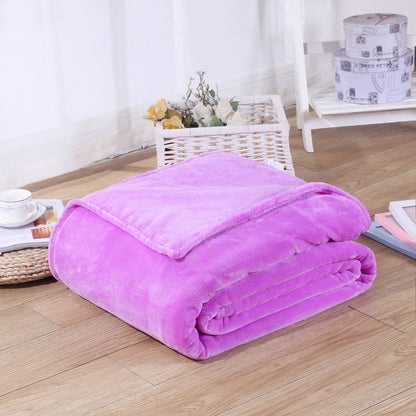 Spring Winter Winter Flannel Blanket Fluffy Warm Soft Sofa Cover Bedspread Solid Blue Black Coral Fleece Plush Blankets For Beds