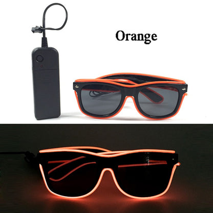 Led Luminous Glasses Bar Masquerade Concert Rave Goggles Rainbow Space Robot Futuristic Led DJ LIGHT Glasses Star Y2k Glasses