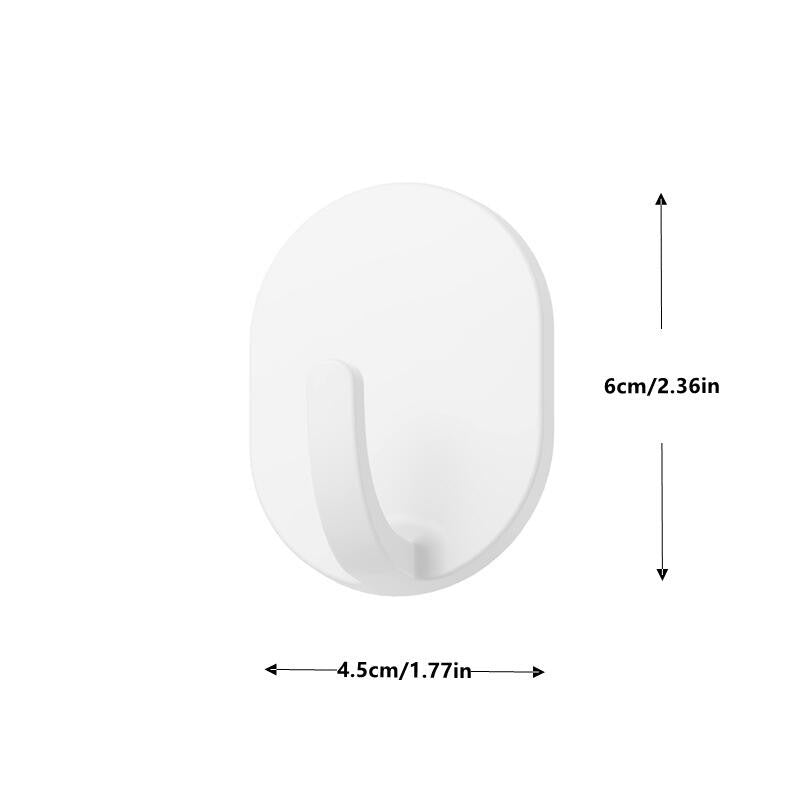 Hot Sale 4Pcs Self Adhesive Clothes Hook Wall Door Hook Bathroom White Towel Hanger Kitchen Wall Hanger Bathroom Accessories