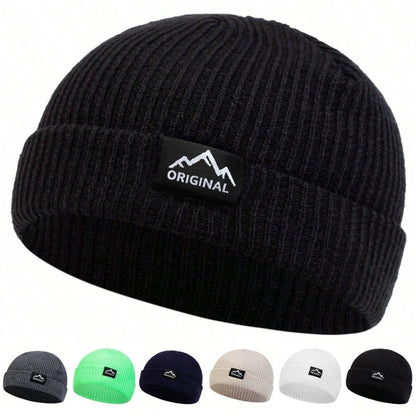 Unisex MILANO Letter Label Beanies Winter Warm Hat Hip Hop Cap Beanie Hat Caps for Women Men