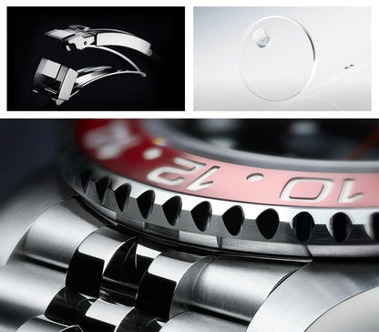 PAGANI DESIGN PD-1662 Luxury GMT Men Mechanical Wristwatch Sapphire Glass Stainless Steel 100M Waterproof Automatic Watches