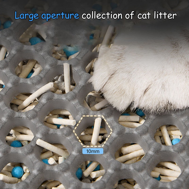 Tapete higiênico para gatos 60CMX90CM à prova d'água, camada dupla, para caixa de areia, tapete para gatos, tapete lavável e antiderrapante, para limpeza de animais de estimação