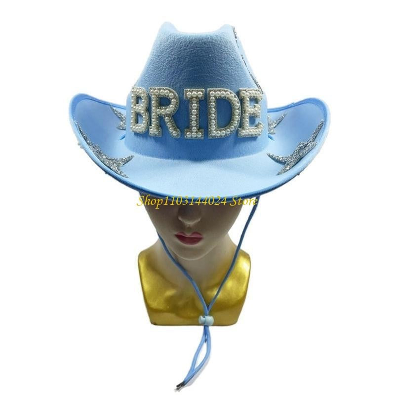 N5KE Chapéu Panamá Brilhante com Tachas e Strass, Chapéu de Festa para Mulheres, Fantasia de Noiva, Ornamento Decorativo de Cristal