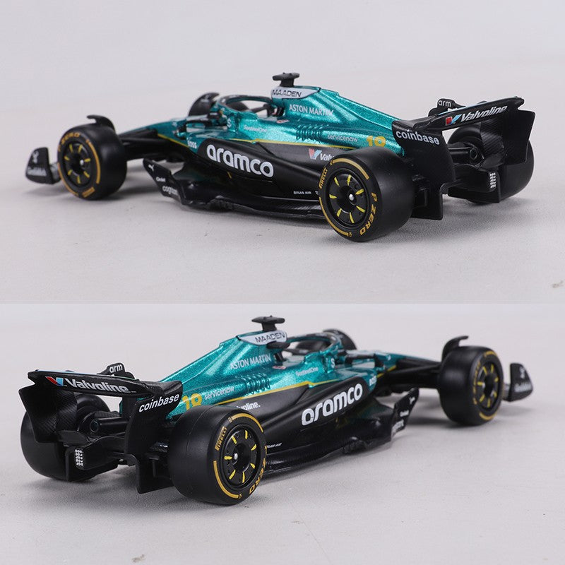 Burago 1:43 MR25 Aston Martin F1 Carro de Corrida Nº 18 Carro Modelo em Liga