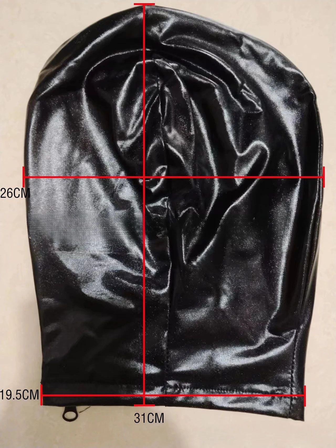 Women Mens Latex Face Mask Bronzing Cloth Open Mouth and Eye Glued Head Cover Couples Adult Face Mask Hood for Role Play Costume
