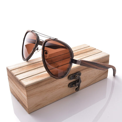 Oversized Aviator Sunglasses Wood for Men Polarized Sun Glasses Women 2022 Luxury Brand Shades UV400 High Quality