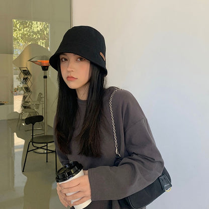 New Japanese Women Bucket Hat Fashion Cotton Soild Color Foldable Fisherman Hats Female Sun Protect Basin Cap gorras para mujer