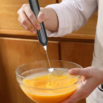 Electric milk frother charging portable egg beater beverage coffee machine handheld 3-speed jam cream machine kitchen blender