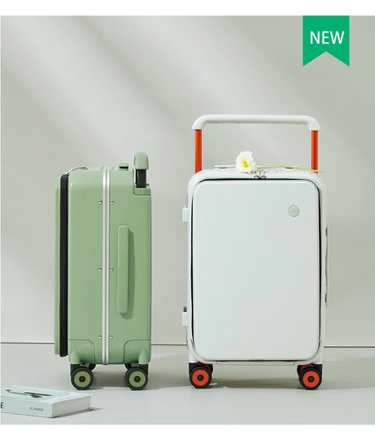 Mixi New Design Wide Handle Suitcase Men Carry-On Luggage Women Travel Trolley Case 20 Inch Cabin PC Aluminum Frame M9275