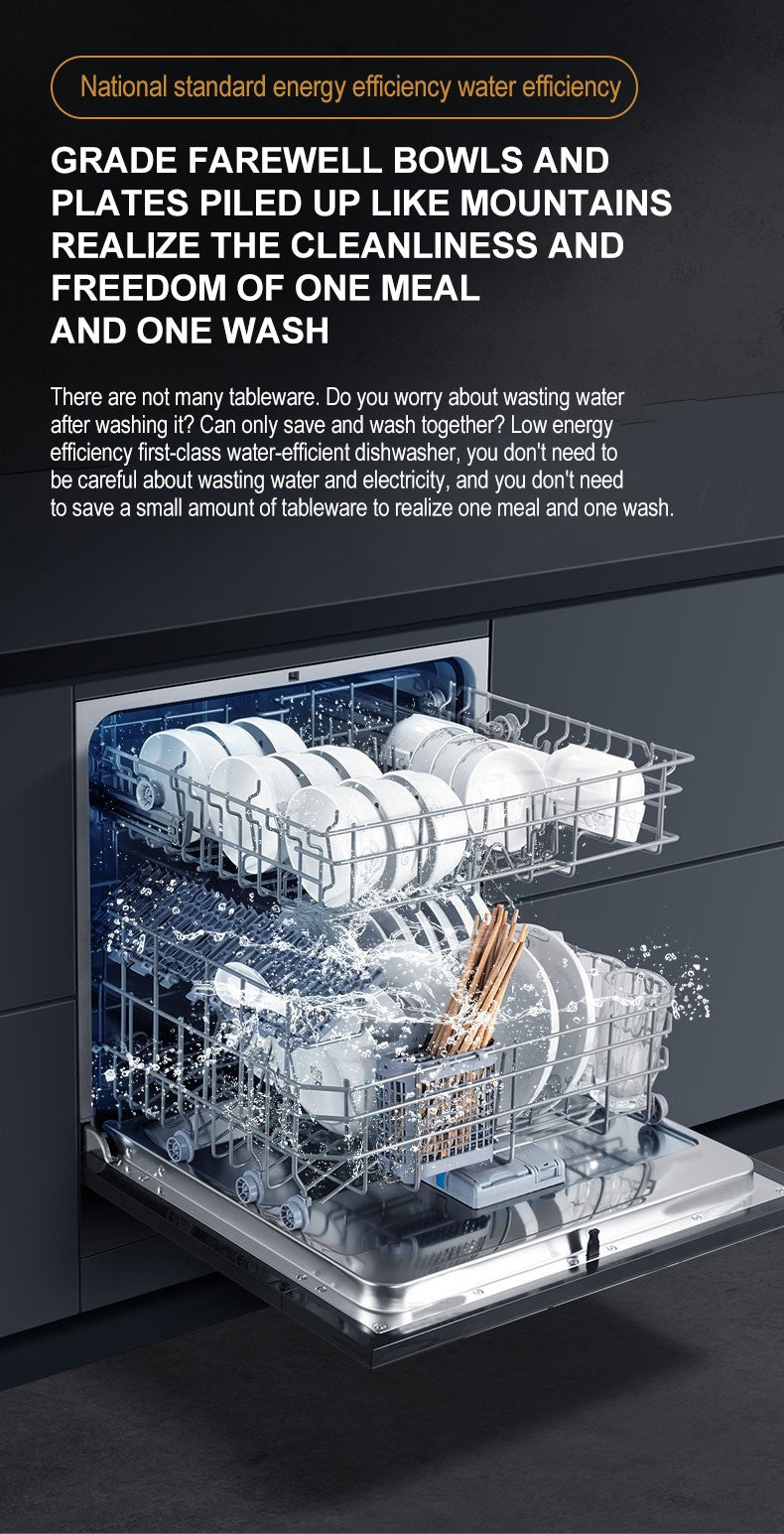 12 Sets of Built-in Dishwashers Large Capacity Stainless Steel Intelligent Automatic Disinfection Drying Drawer Dish Washer OEM