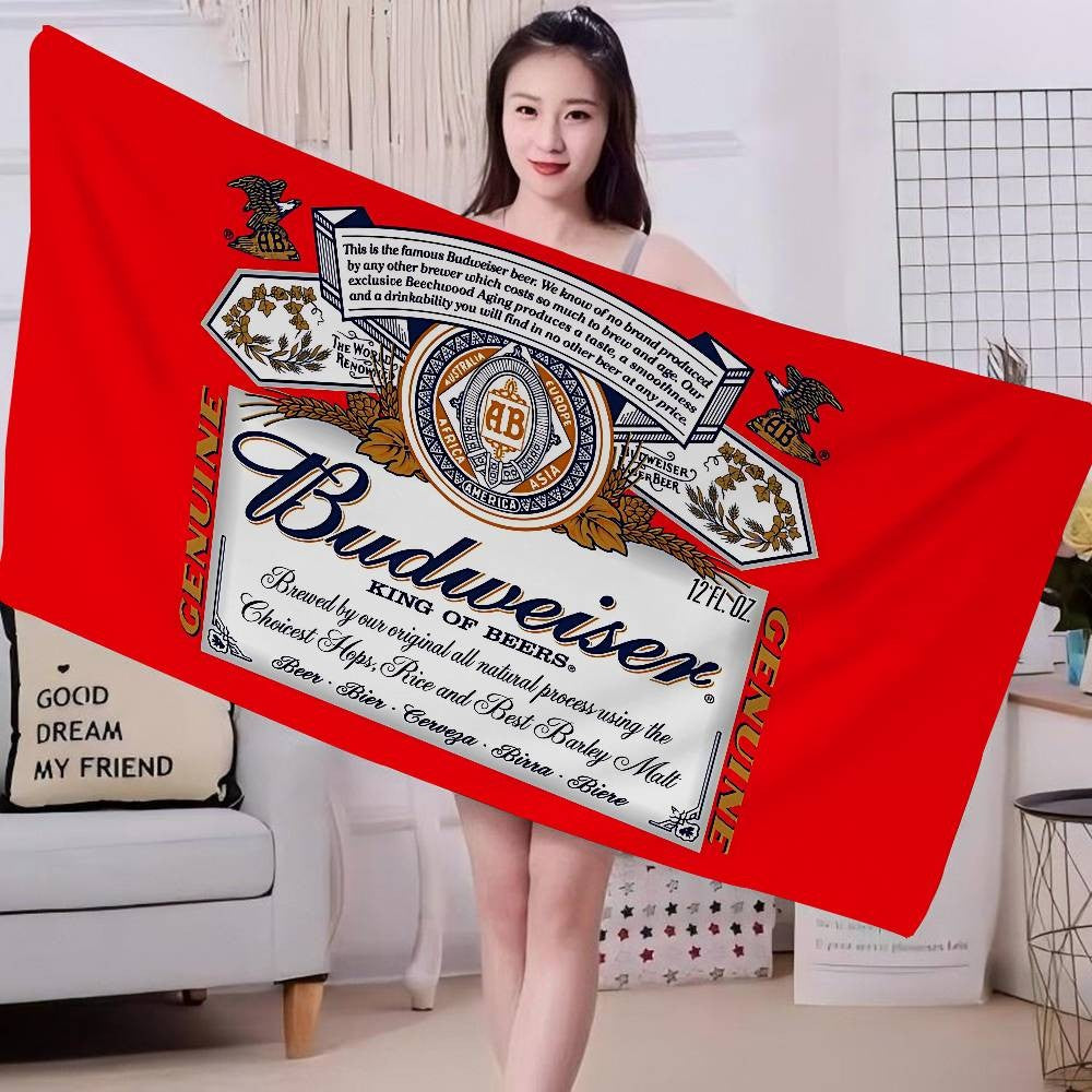 King Of Beer B-Budweiser Big Microfiber Beach Towels Quick Dry Towel Sand Beach Towels Pool Towel For Travel Swim Pool Yoga