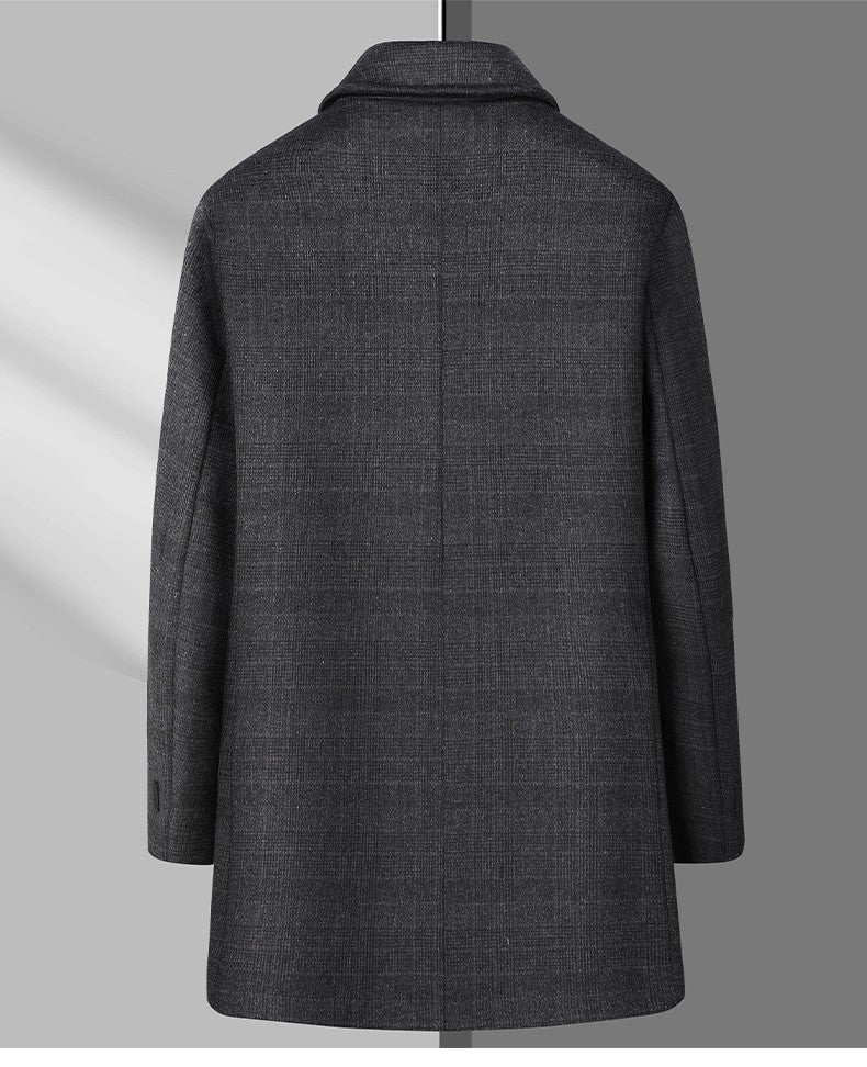 2024 New style Men's Woolen Coat Winter Classic Casual Overcoat Mens high quality Thicken trench coat men full size M-4XL