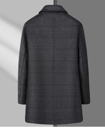 2024 New style Men's Woolen Coat Winter Classic Casual Overcoat Mens high quality Thicken trench coat men full size M-4XL