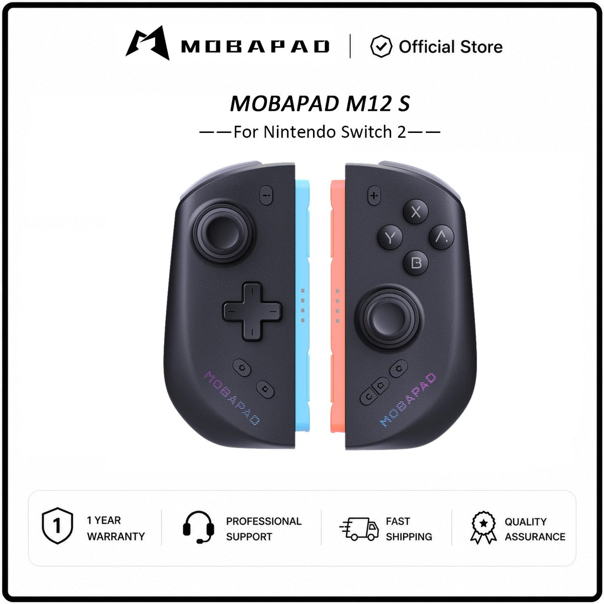 MOBAPAD M12 HD / M12 S Joypad for Nintendo Switch 2 with TMR Joystick HD Vibration Mechanical Buttons Remap Macro Gamepad