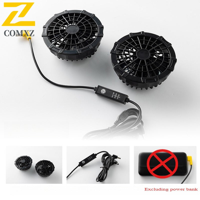 Summer Cooling Jacket Men's Hooded Fan Jacket Heat Resistant Fan Air Conditioner Clothes Breathable Outdoor Fishing Fan Workwear