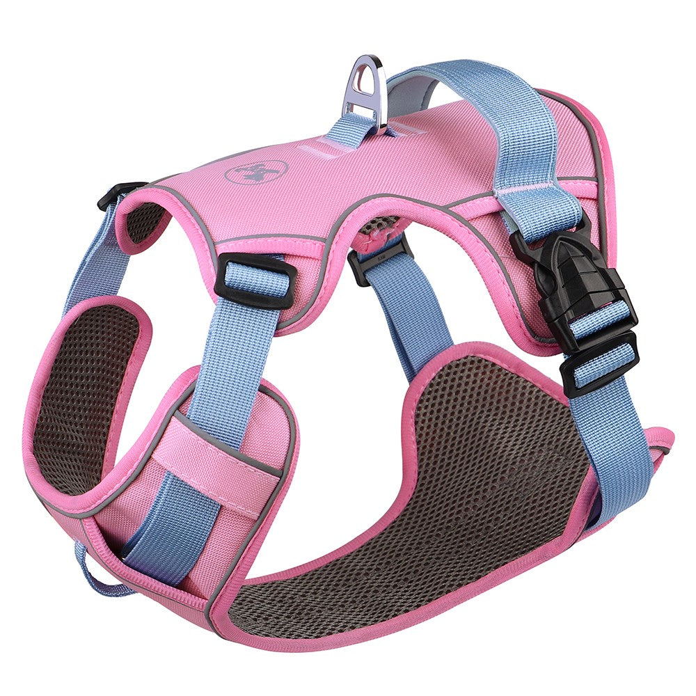 Colete para Cães com Arnês Respirável em Malha, Colete Refletivo de Nylon para Cães, Colete Durável para Treinamento de Animais de Estimação, Ajustável para Cães Pequenos, Médios e Grandes