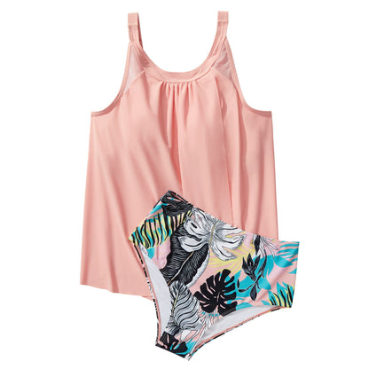 Women Tummy Control Tankini Bathing Suits High Waisted Padded Swimwear Plus Size Beachwear Swimsuit Bikini Sets Female