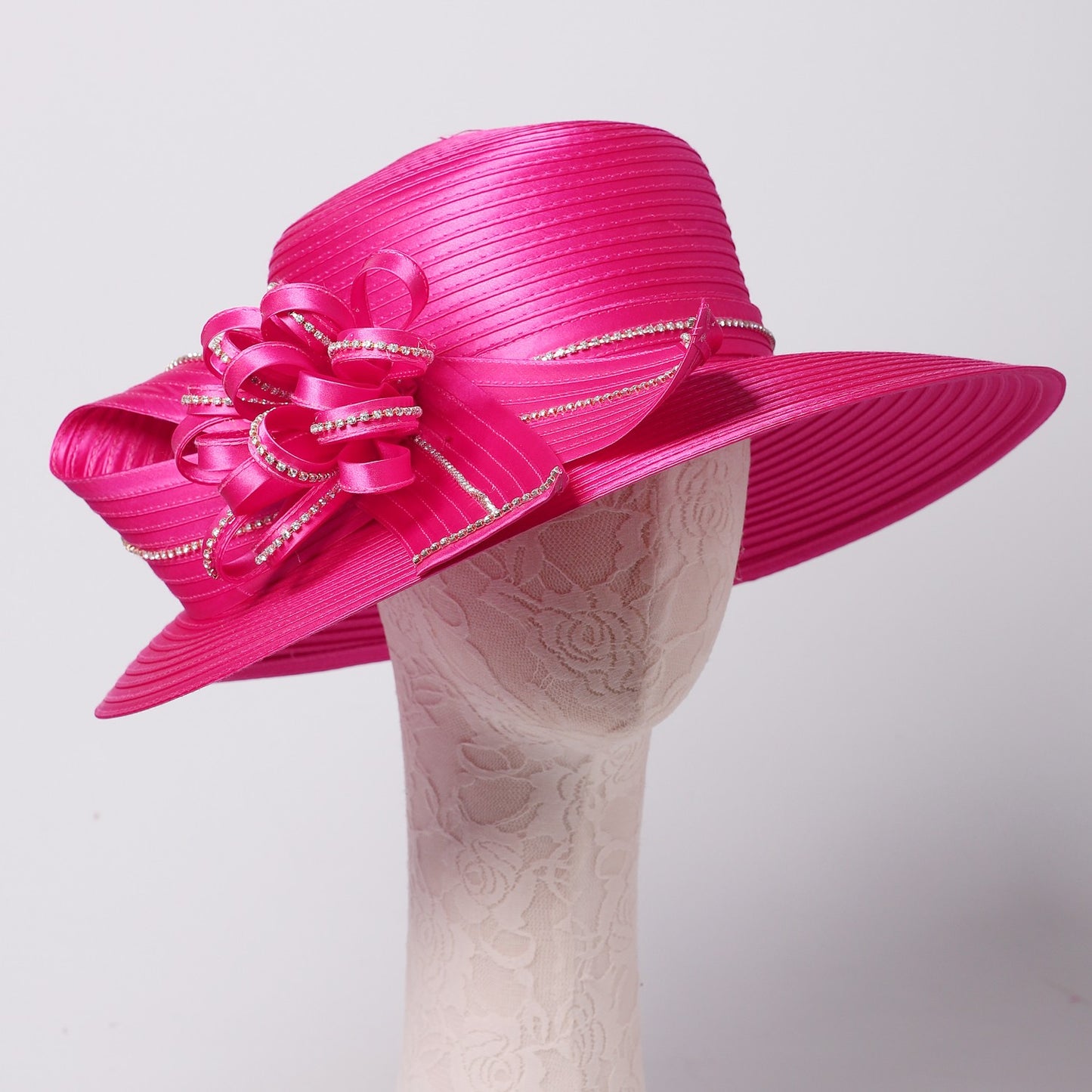 Chapéu Fedora Feminino Elegante Preto Vestido Formal Senhora Igreja Coquetel Chá Festa Chapéus Derby para Mulheres Laço Flor Aba Larga Chapéus Cloche