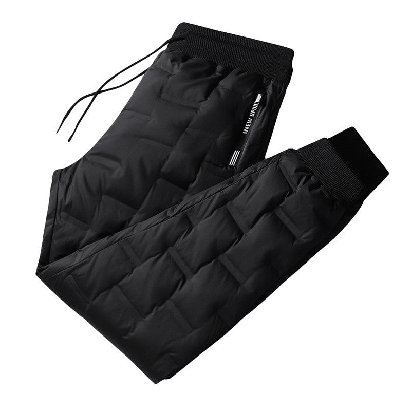 Calças Masculinas Plus Size L-8GG Patos Pena de Ganso Inverno À Prova de Vento Térmicas Calças Grossas de Inverno para Homens pantalones hombre PT-586