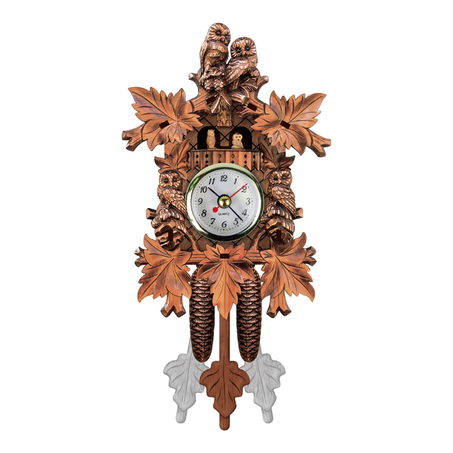 Bird Time Bell Swing Alarm Watch Imitation Wood Style With Easy-to-Read Dials Cuckoo Clock CM012