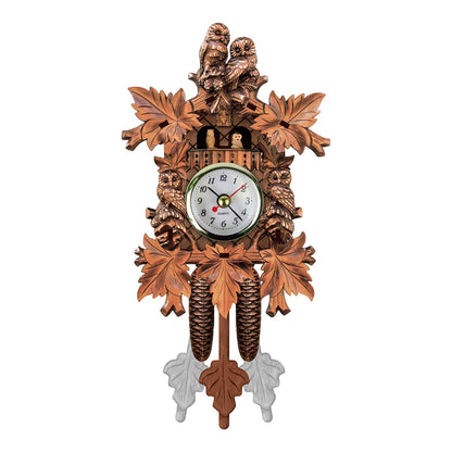 Bird Time Bell Swing Alarm Watch Imitation Wood Style With Easy-to-Read Dials Cuckoo Clock CM012