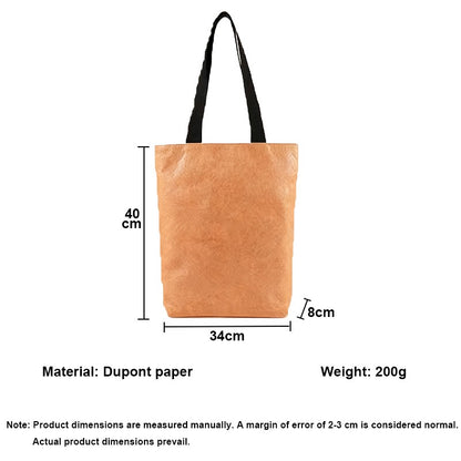 1 Piece Custom Tote Bag for Your Design Waterproof Dupont Paper Beach Bag Large Capacity Eco Shopping Shoulder Bag Woman