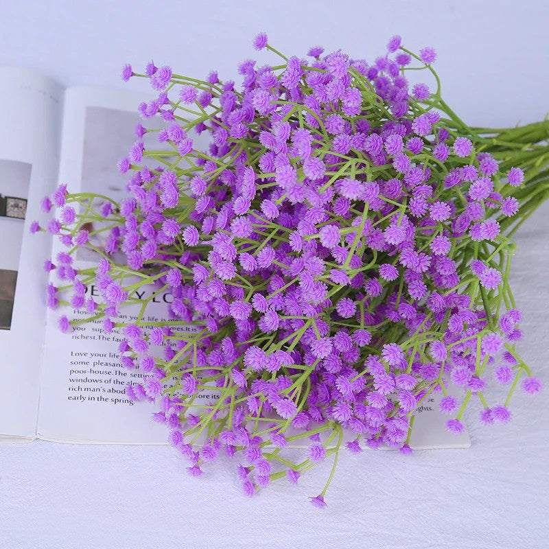 90Heads Artificial Flowers Bouquet 61cm Plastic Gypsophila Fake Flower for Home Decor Wedding Party Decorations Vase Accessories