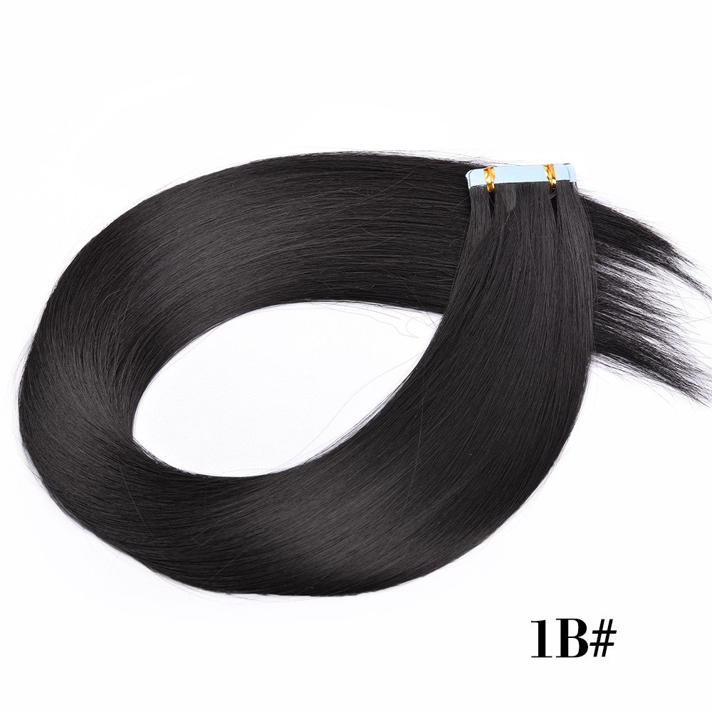 Fita Adesiva Reta para Extensões de Cabelo, Extensões de Cabelo Natural, Fita Adesiva Mini, Invisível, Sem Costura, Loira, Sedosa, Natural para Mulheres