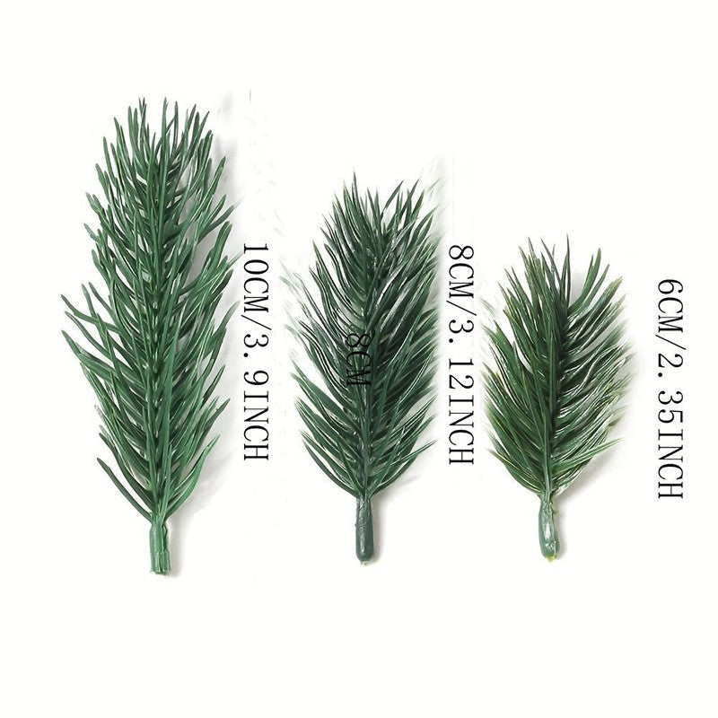 10/20Pcs Pine Branches Artificial Plants Christmas Wedding Home Tree Decor DIY Handcraft Bouquet Gift Box Fake Plants Needle