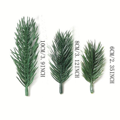 10/20Pcs Pine Branches Artificial Plants Christmas Wedding Home Tree Decor DIY Handcraft Bouquet Gift Box Fake Plants Needle