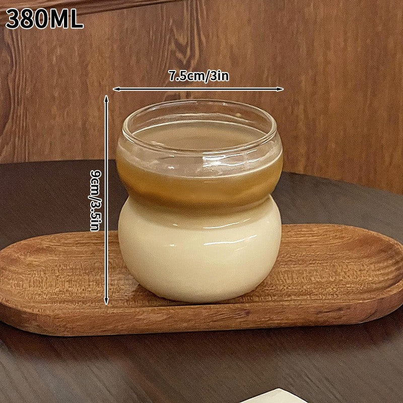 Copo de Vidro INS Copo Térmico Resistente ao Calor Transparente para Suco Leite Café Design Único Copo de Vidro Rosa 3D Copos de Água Utensílios de Bar