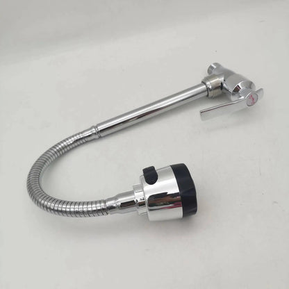 360° Kitchen Wall Mounted Faucet Single Cold Universal Vegetable Basin Faucet Bathroom Stainless Steel Sink Balcony Faucet