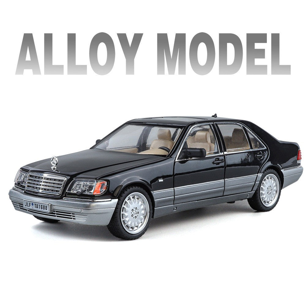 1:24 W140 Miniatura de Brinquedo Modelos de Carro Liga Fundido Som Luz 6 Portas Abertas Puxar para Trás Pneus de Borracha Modelos de Veículos para Meninos Presentes