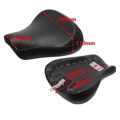 Banco Solo Dianteiro Preto para Piloto de Moto Harley Sportster XL 883 1200 72 48 Custom 1983-2003
