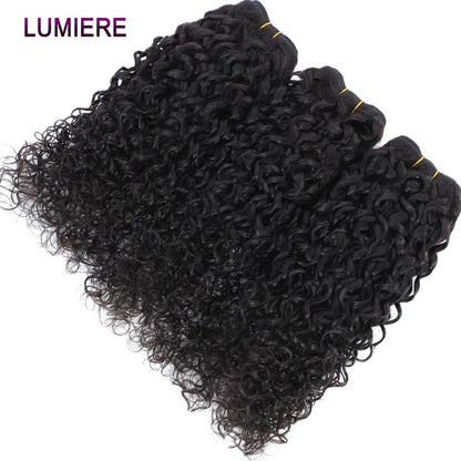 Cabelo Virgem Cru Barato de 30 Polegadas Birmanês Pixie Cacheado Ondulado (Bundle Deal) Cabelo Humano 100% Cru Cacheado Profundo 3/4 Pacotes de Extensão de Cabelo