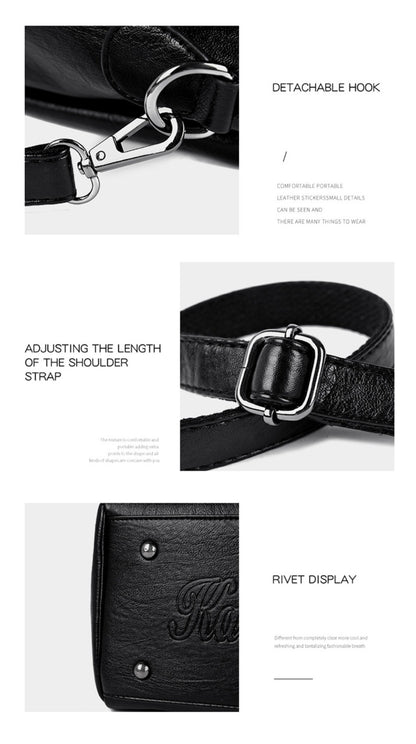 Genuine 3Layers High Quality Soft PU Leather Ladies Shoulder Crossbody Bags for Women  Luxury Handbags  Women  Designer A Main