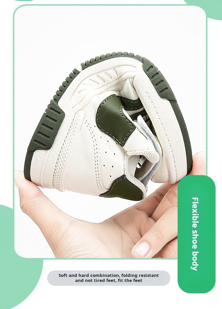 Spring and Autumn Running Sneakers for Kids Non-slip Shoes for Boys Sneakers Leather Kids Tennis Hugh Fashion Mesh Kids Shoes