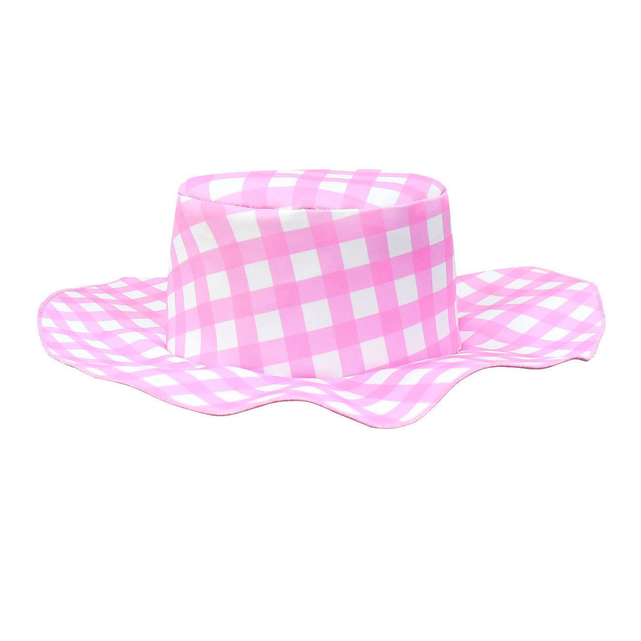 Halloween Hot Movie Margot Robbie Cosplay Baby Pink Plaid Sleeveless Slim Strap Dress Western Cowboy Outfit Full Set