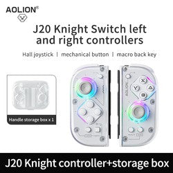 AOLION J20 Hall Joy-con Gamepad for NS2/Switch OLED/Switch NFC HD Shake Lite Left and Right Split Game Controller