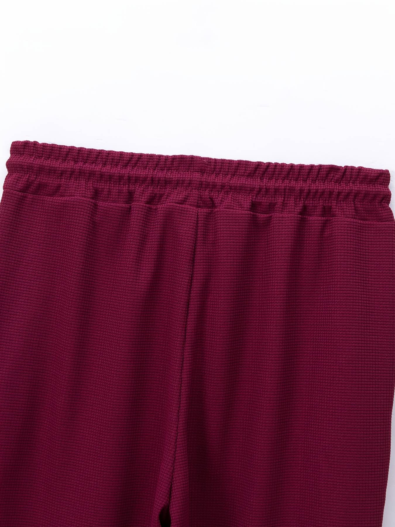 Calça Masculina Casual de Waffle de Cintura Média Calça Leve e Elegante Adequada para Todas as Estações