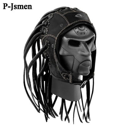 P-Jsmen Halloween Hat Party Costume Headgear Hip Hop Braids Wig Mask Adult Kids Men Boys Fashion Props Decoration