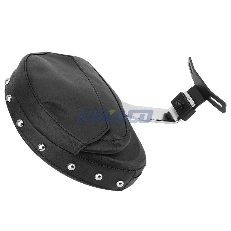 Motorcycle Adjustable Driver Rider Backrest Plug In Sissy Bar Seat Cushion Moto Pad For Harley Fatboy Heritage Softail 2007-2017