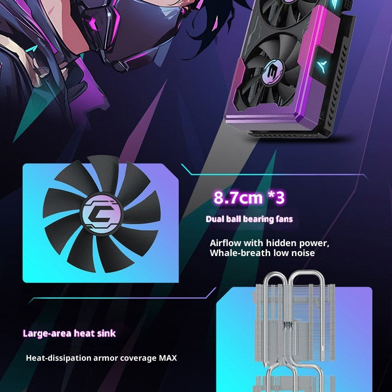 ?Yeston GAME ACE RX 9060 XT 16GB GDDR6 - Barramento de 256 bits, DP 2.1a/HDMI 2.1b, Design Cyberpunk? Placa de Vídeo