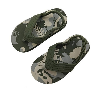 2025 Summer Children Cute Cartoon Animal Slippers Beach Shoes Kids Flip Flops Elastic Band Anti-slip Sandals Boys Girls Slippers