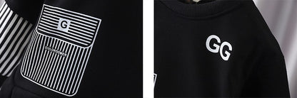 Autumn Baby Boy Clothes Children Stripe Sweater Pullover Top and Pant 2 Pieces Set Kid Girl O Neck Outfit Long Sleeve Tracksuit