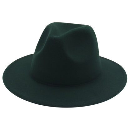 Women Fedora Hat Autumn Winter Luxury Men Top Hats Trendy Formal Wedding Decorate Black Green White Panama Cap Fedoras Gorras